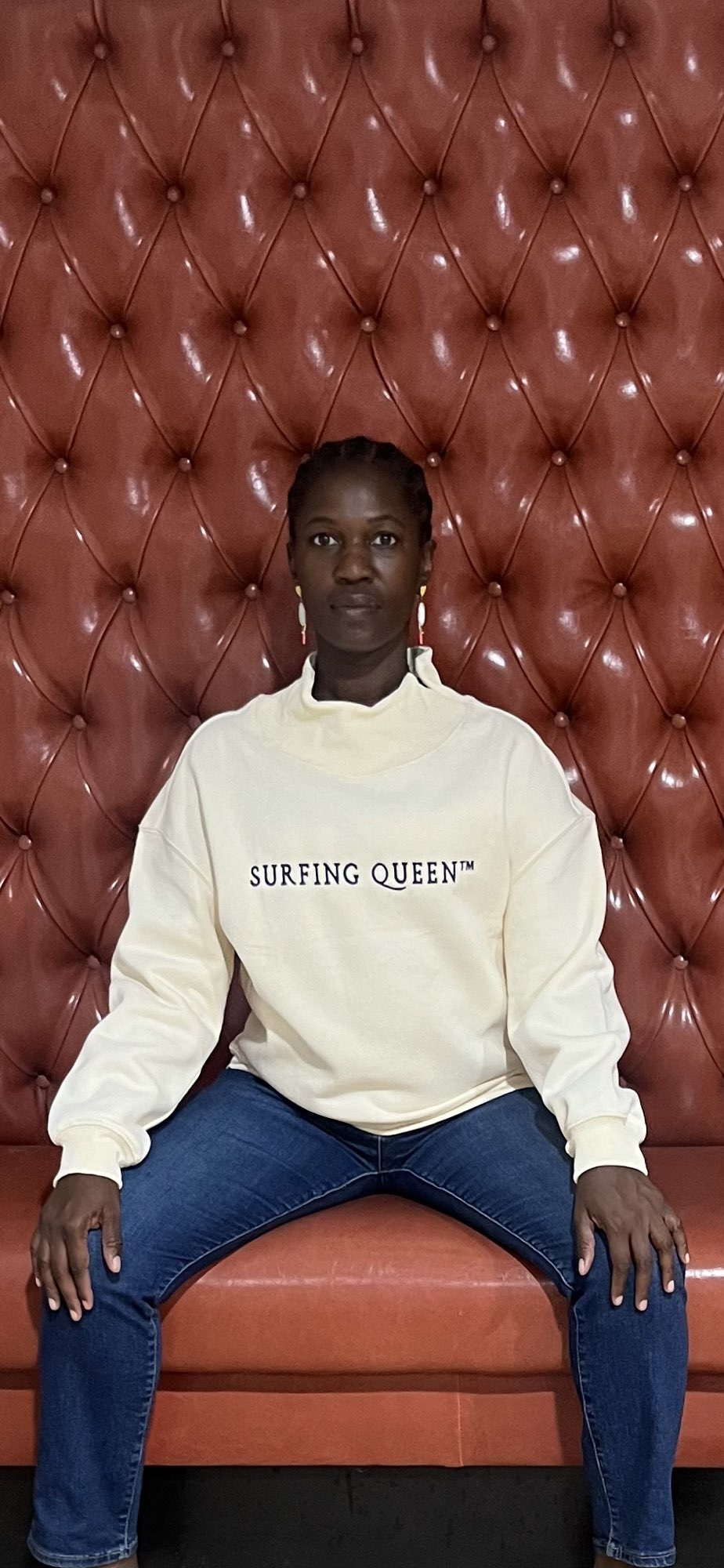 Surfing Queen™️ Luxurious Mock Neck Pullover image 4