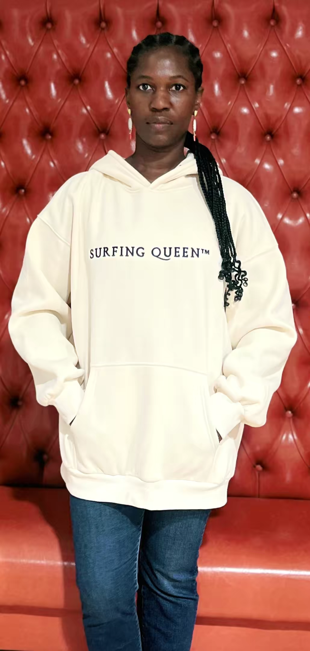 Surfing Queen™️ Oversized Hoodies Fleece Sweatshirts  image 1